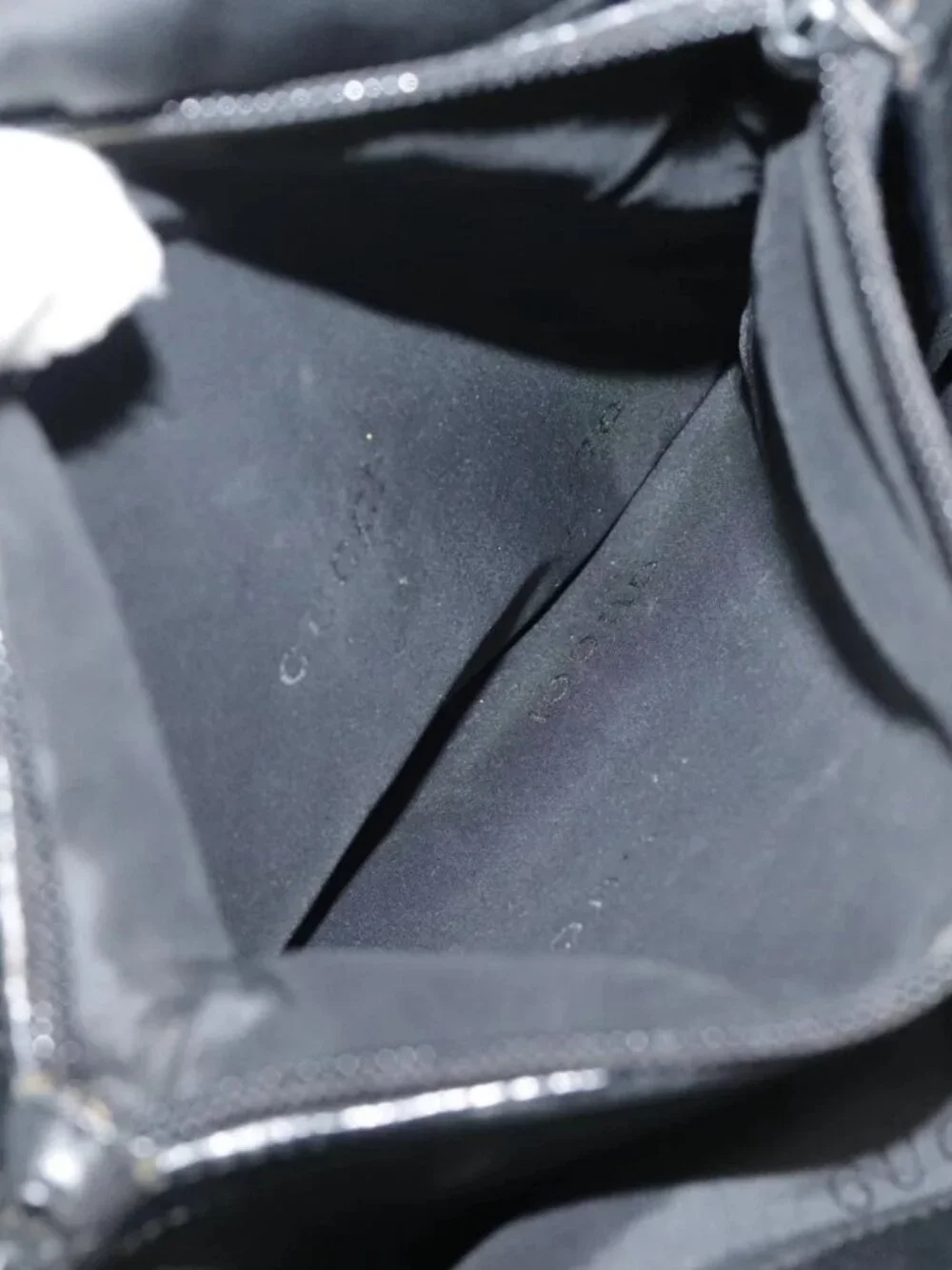 GUCCI Bamboo Hand Bag Nylon Black 002 1010 3444 Auth ep7044